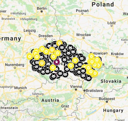 Kastrační mapa - Google My Maps