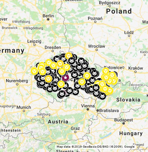 Kastrační mapa - Google My Maps