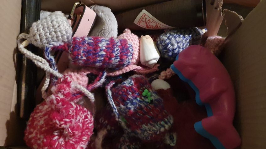 ZA KRABICI PLNOU HRAČEK A VĚCI DO BAZÁRKU DĚKUJEME PANÍ ANDE...