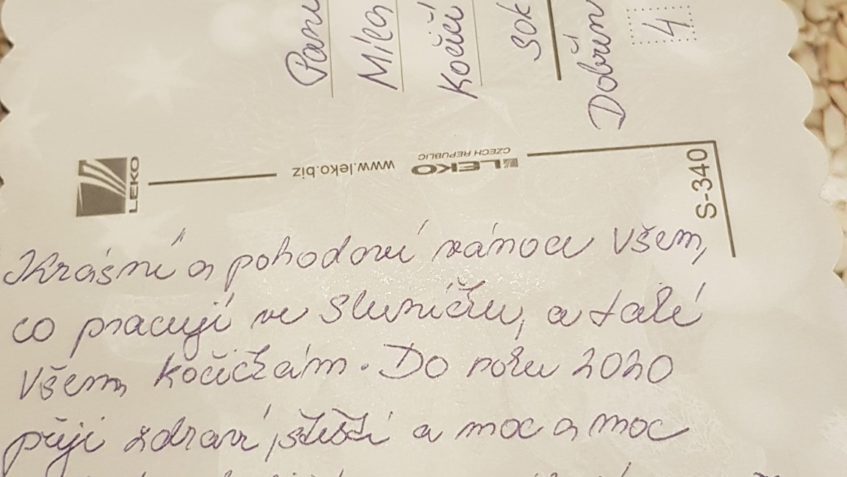 VÁNOČNÍ PŘÁNÍČKO RUČNĚ NAPSANÉ HODNĚ POTĚŠÍ. DĚKUJI!!!...